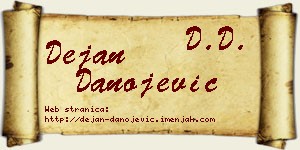 Dejan Danojević vizit kartica